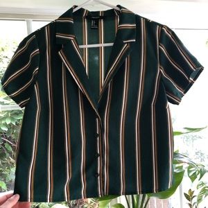 Forever 21 Cropped Button Up